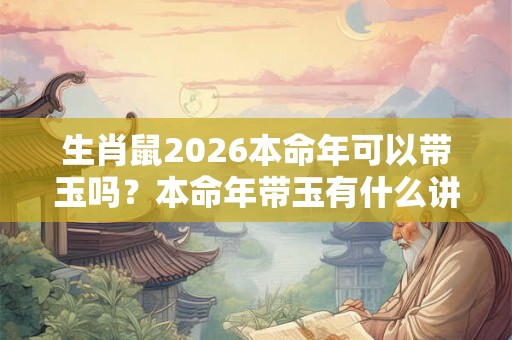 生肖鼠2026本命年可以带玉吗？本命年带玉有什么讲究？