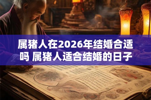 属猪人在2026年结婚合适吗 属猪人适合结婚的日子