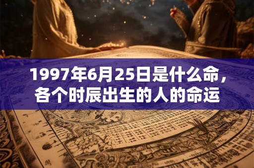 1997年6月25日是什么命，各个时辰出生的人的命运