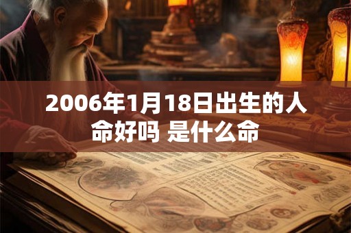 2006年1月18日出生的人命好吗 是什么命