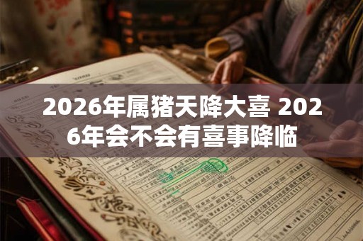 2026年属猪天降大喜 2026年会不会有喜事降临