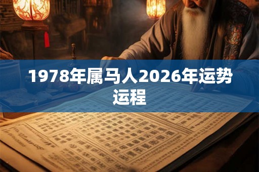 1978年属马人2026年运势运程