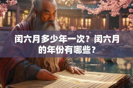 闰六月多少年一次？闰六月的年份有哪些？
