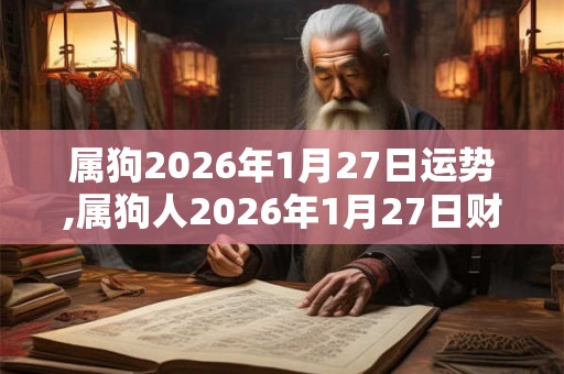属狗2026年1月27日运势,属狗人2026年1月27日财运,生肖狗2026年1月27日运势