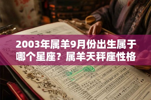 2003年属羊9月份出生属于哪个星座？属羊天秤座性格怎么样？