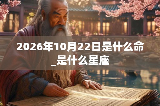 2026年10月22日是什么命_是什么星座