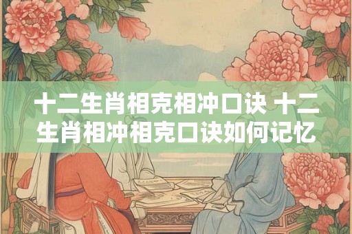 十二生肖相克相冲口诀 十二生肖相冲相克口诀如何记忆 十二生肖相克相冲口诀 十二生肖相冲相克口诀如何记忆