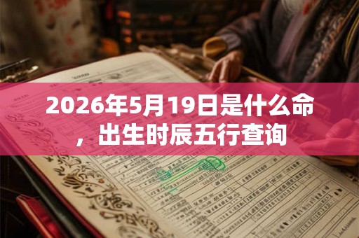 2026年5月19日是什么命，出生时辰五行查询