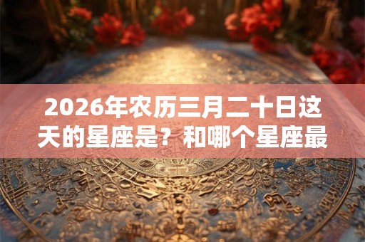 2026年农历三月二十日这天的星座是？和哪个星座最搭？