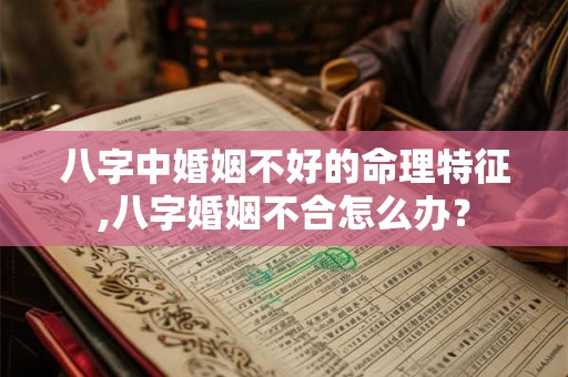 八字中婚姻不好的命理特征,八字婚姻不合怎么办? 八字中婚姻不好的命理特征,八字婚姻不合怎么办?
