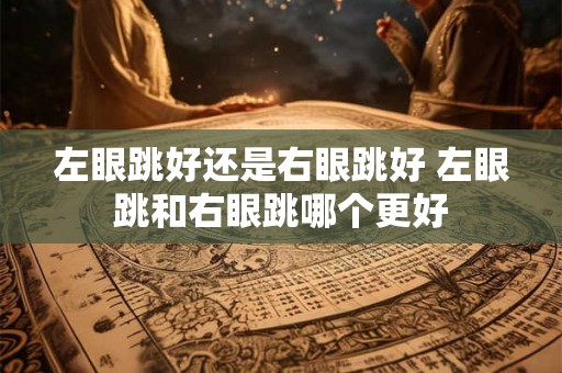 左眼跳好还是右眼跳好 左眼跳和右眼跳哪个更好