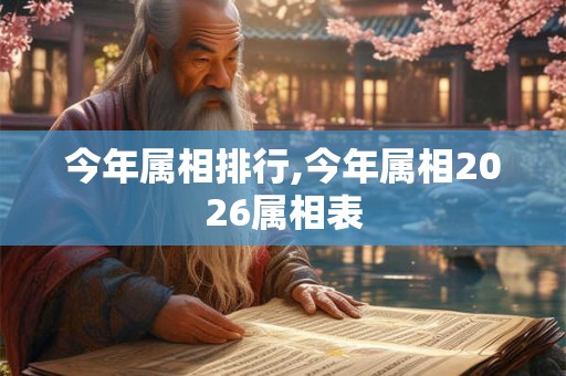 今年属相排行,今年属相2026属相表 今年属相排行,今年属相2026属相表