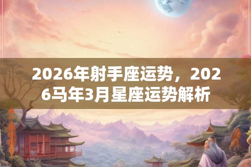 2026年射手座运势,2026马年3月星座运势解析 2026年射手座运势,2026马年3月星座运势解析