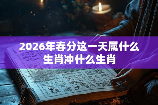 2026年春分这一天属什么生肖冲什么生肖