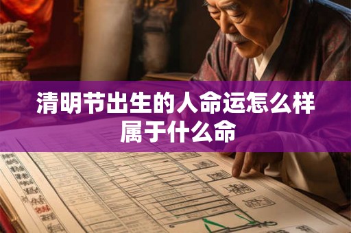 清明节出生的人命运怎么样 属于什么命