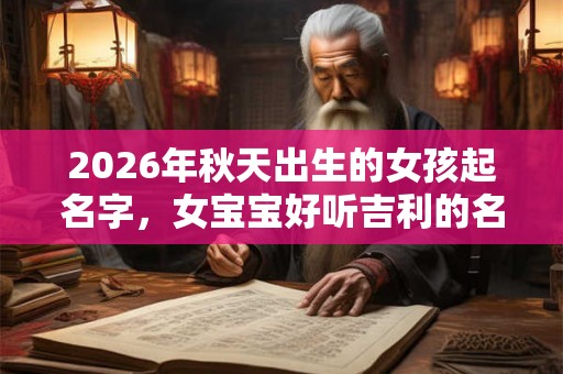 2026年秋天出生的女孩起名字，女宝宝好听吉利的名字推荐