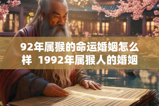 92年属猴的命运婚姻怎么样  1992年属猴人的婚姻