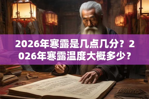 2026年寒露是几点几分?2026年寒露温度大概多少? 2026年寒露是几点几分?2026年寒露温度大概多少?