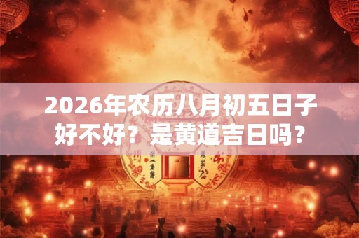 2026年农历八月初五日子好不好？是黄道吉日吗？