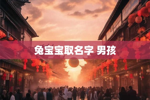 兔宝宝取名字 男孩