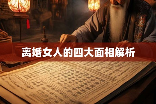 离婚女人的四大面相解析