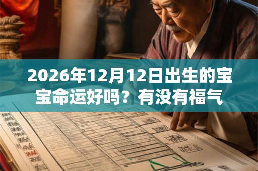 2026年12月12日出生的宝宝命运好吗?有没有福气 2026年12月12日出生的宝宝命运好吗?有没有福气