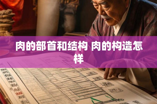 肉的部首和结构 肉的构造怎样
