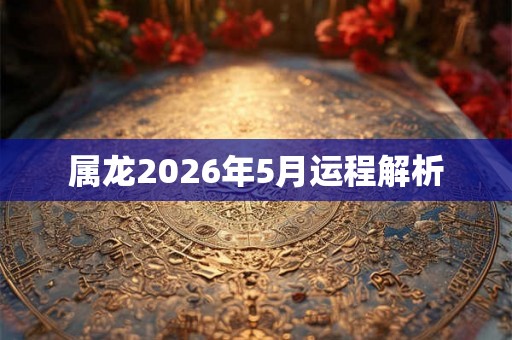 属龙2026年5月运程解析