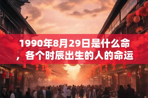 1990年8月29日是什么命，各个时辰出生的人的命运