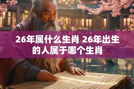 26年属什么生肖 26年出生的人属于哪个生肖