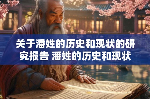 关于潘姓的历史和现状的研究报告 潘姓的历史和现状有哪些研究成果