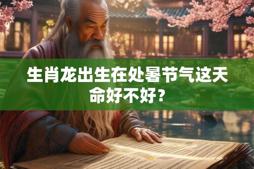 生肖龙出生在处暑节气这天命好不好？