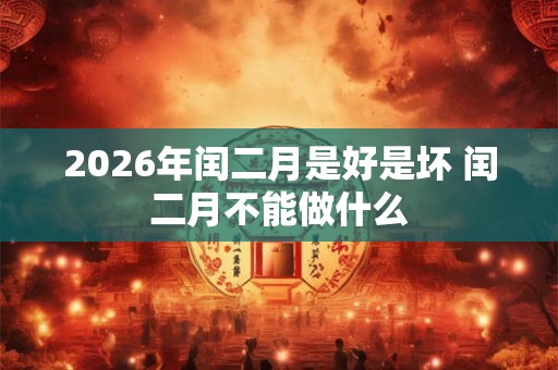 2026年闰二月是好是坏 闰二月不能做什么