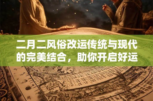 二月二风俗改运传统与现代的完美结合，助你开启好运年！