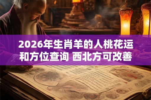 2026年生肖羊的人桃花运和方位查询 西北方可改善