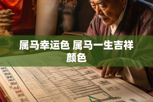 属马幸运色 属马一生吉祥颜色