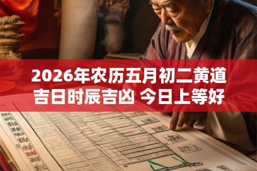 2026年农历五月初二黄道吉日时辰吉凶 今日上等好时辰查询