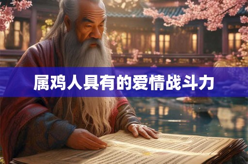 属鸡人具有的爱情战斗力