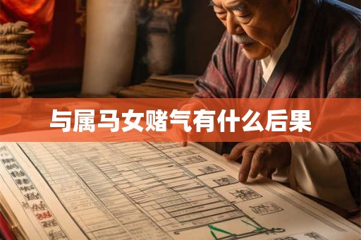 与属马女赌气有什么后果