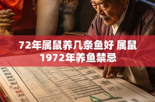 72年属鼠养几条鱼好 属鼠1972年养鱼禁忌