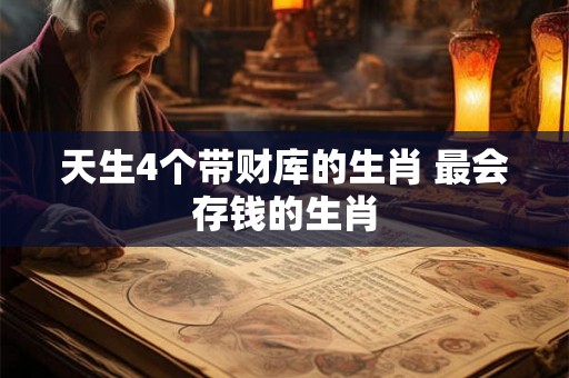 天生4个带财库的生肖 最会存钱的生肖