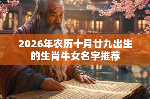 2026年农历十月廿九出生的生肖牛女名字推荐