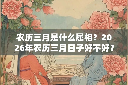农历三月是什么属相？2026年农历三月日子好不好？