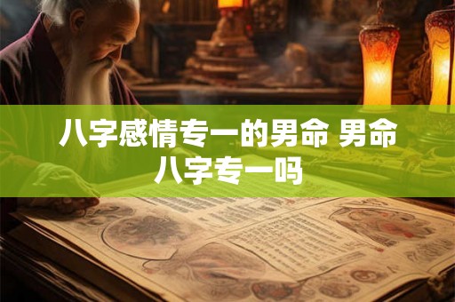 八字感情专一的男命 男命八字专一吗