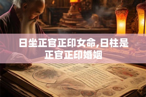 日坐正官正印女命,日柱是正官正印婚姻