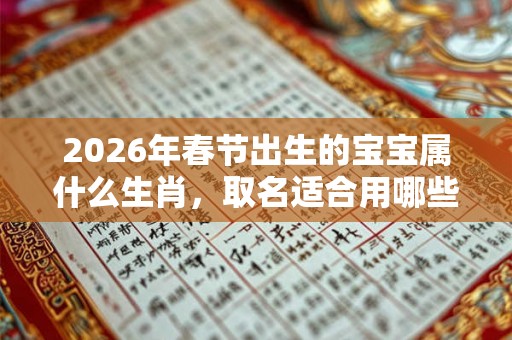 2026年春节出生的宝宝属什么生肖,取名适合用哪些字? 2026年春节出生的宝宝属什么生肖,取名适合用哪些字?