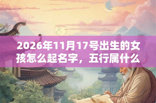 2026年11月17号出生的女孩怎么起名字，五行属什么