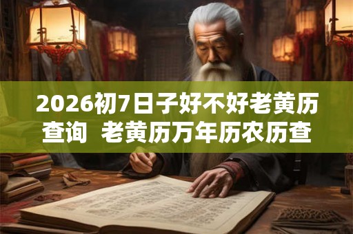 2026初7日子好不好老黄历查询  老黄历万年历农历查询