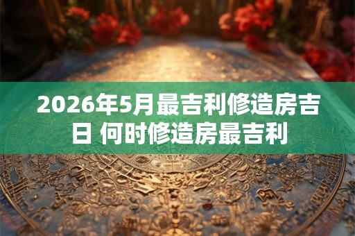 2026年5月最吉利修造房吉日 何时修造房最吉利 2026年5月最吉利修造房吉日 何时修造房最吉利
