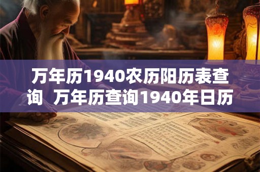 万年历1940农历阳历表查询 万年历查询1940年日历 万年历1940农历阳历表查询 万年历查询1940年日历
